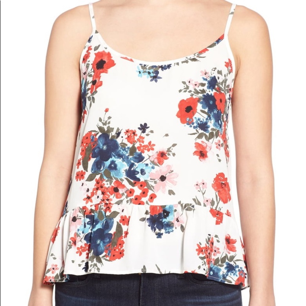 Cupcakes and Cashmere Blushing Floral Tank